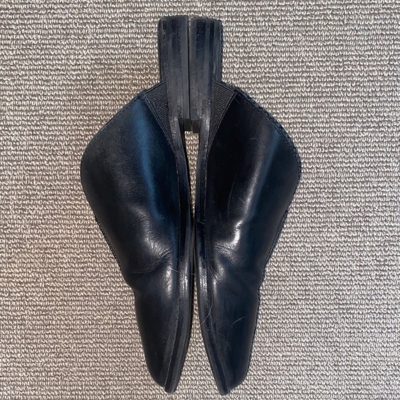 Frye Nolan Seam Mules Black Leather Slip-On Mules sz 9M - Picture 9 of 13